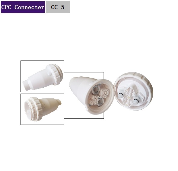 Plastic CPC White For IPL Machine Connector CC-5